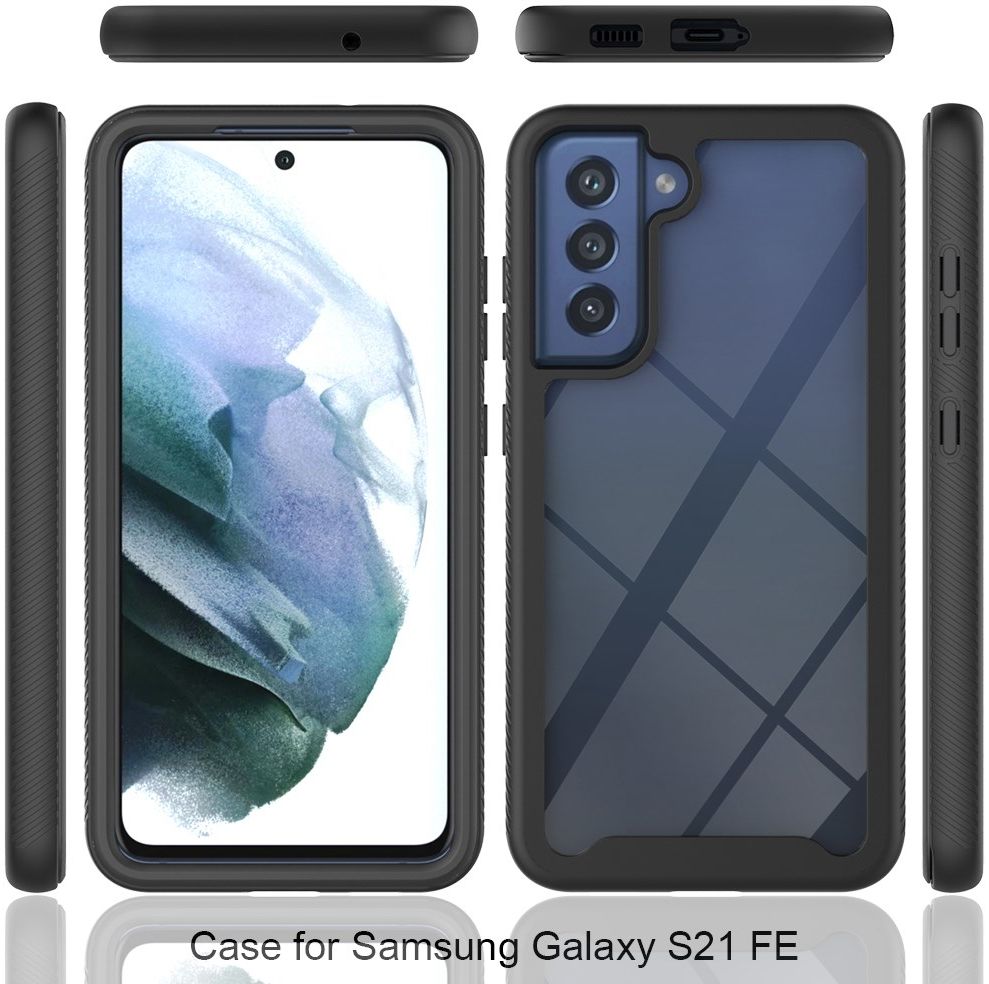 Samsung Galaxy S21 FE Hoesje Volledig Schokbestendig Cover Blauw afbeelding 7