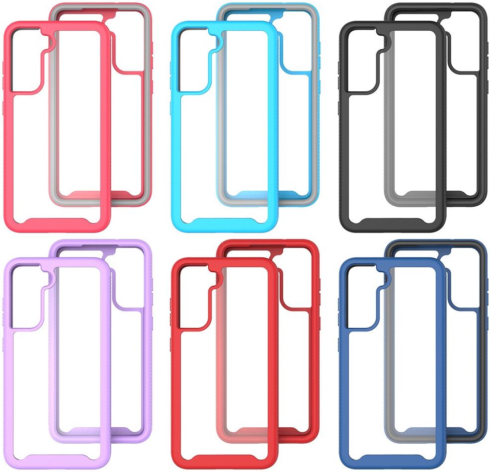 Samsung Galaxy S21 FE Hoesje Volledig Schokbestendig Cover Blauw afbeelding 8