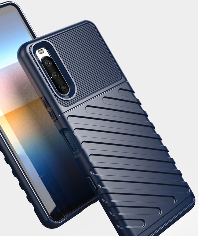 Sony Xperia 10 III Thunder Series Hoesje Back Cover TPU Blauw afbeelding 2