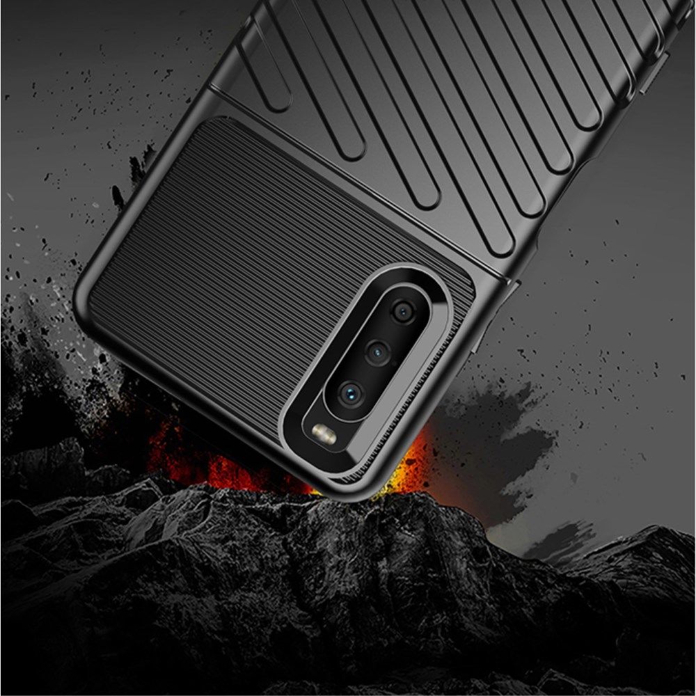 Sony Xperia 10 III Thunder Series Hoesje Back Cover TPU Blauw afbeelding 3
