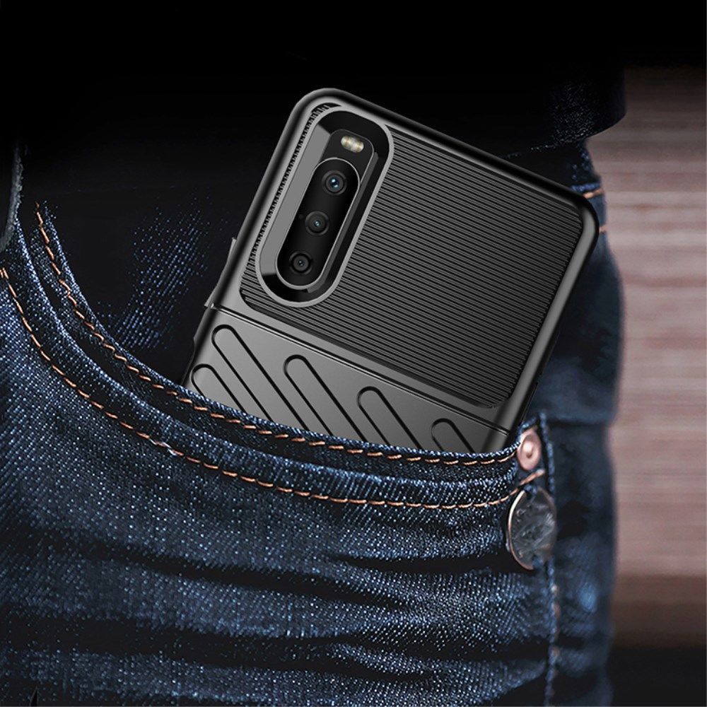 Sony Xperia 10 III Thunder Series Hoesje Back Cover TPU Blauw afbeelding 5
