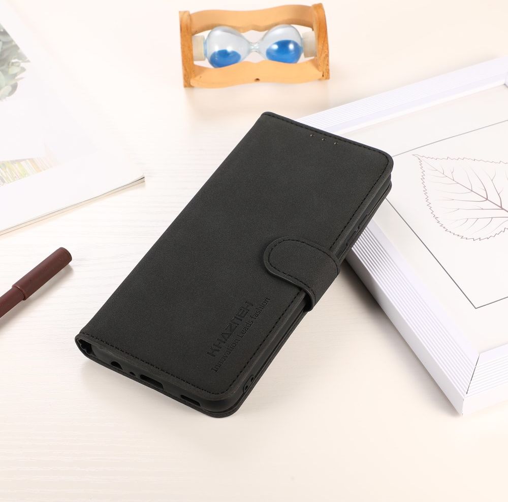 KHAZNEH Sony Xperia 5 III Hoesje Retro Book Case met Stand Zwart afbeelding 3