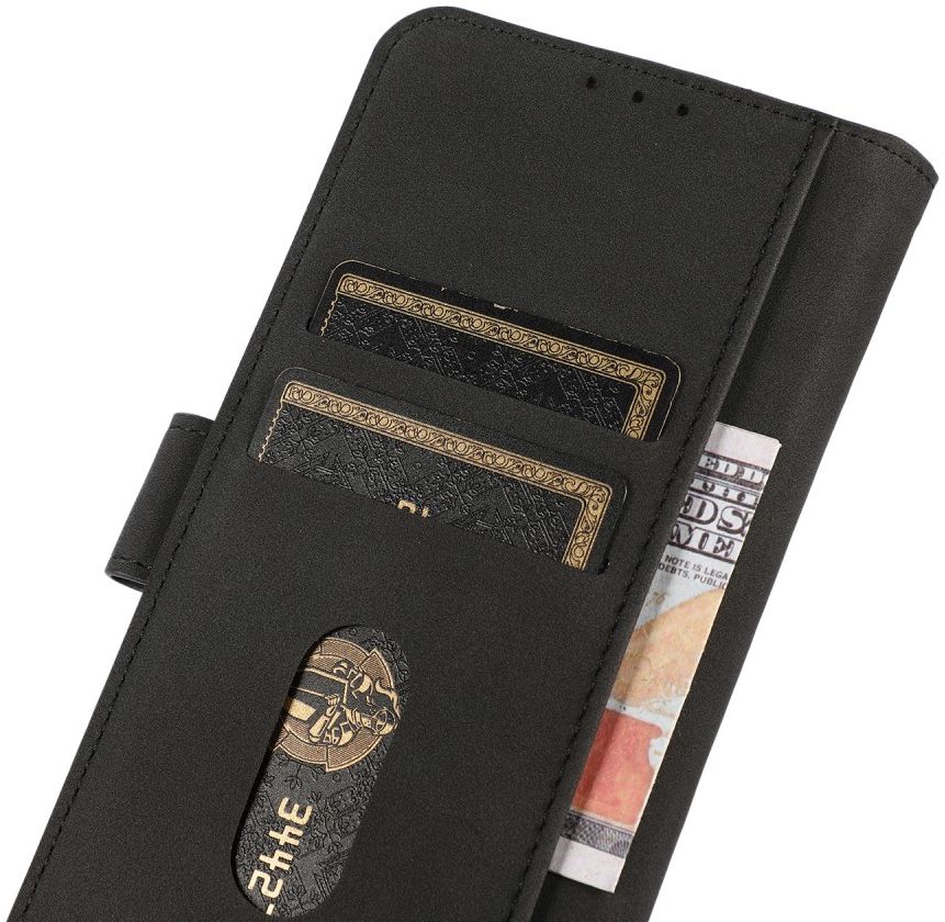 KHAZNEH Sony Xperia 5 III Hoesje Retro Book Case met Stand Zwart afbeelding 5