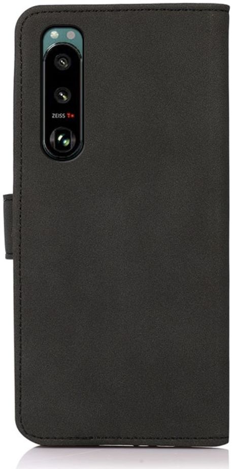 KHAZNEH Sony Xperia 5 III Hoesje Retro Book Case met Stand Zwart afbeelding 7