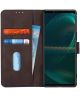 KHAZNEH Sony Xperia 5 III Hoesje Retro Book Case met Stand Bruin