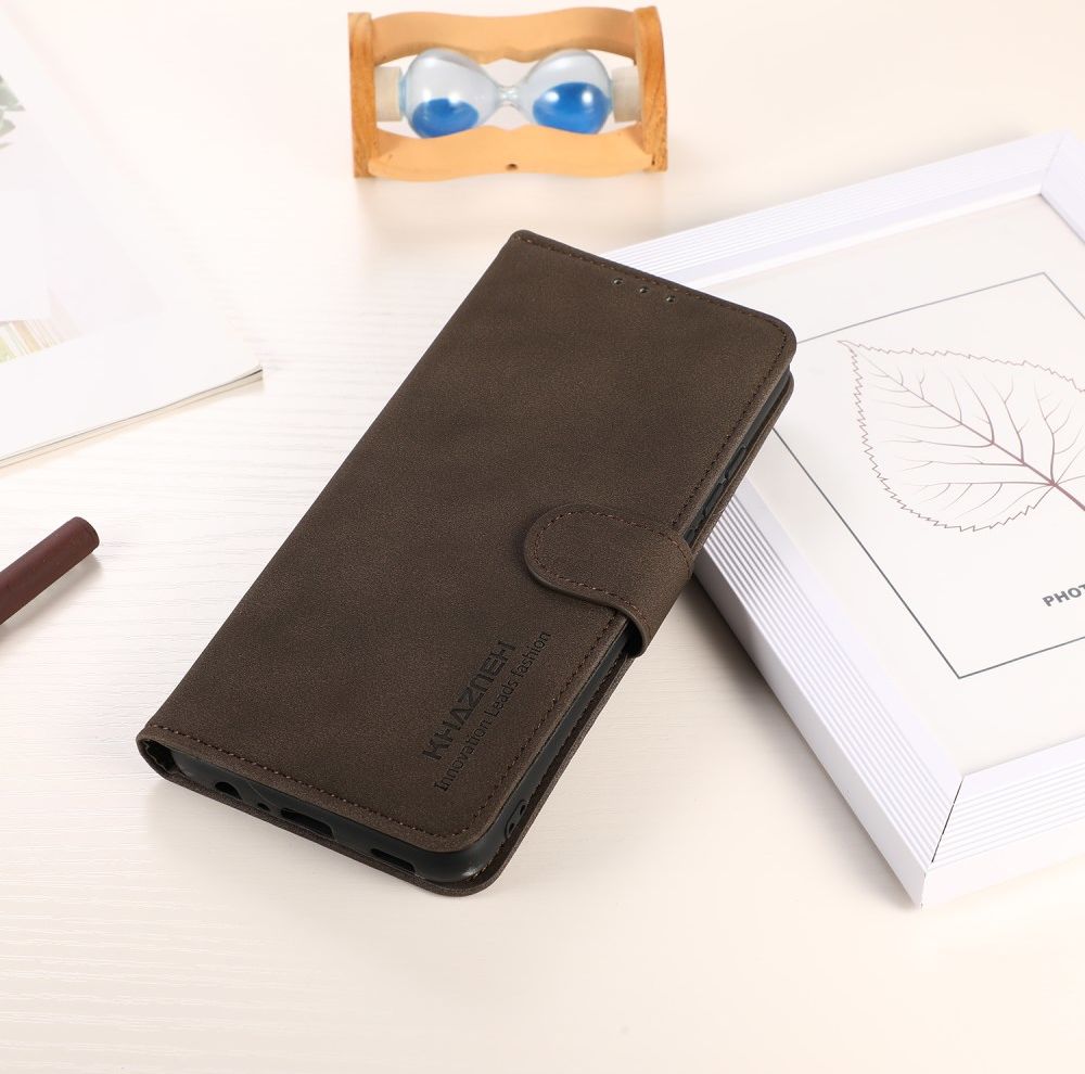 KHAZNEH Sony Xperia 5 III Hoesje Retro Book Case met Stand Bruin afbeelding 3