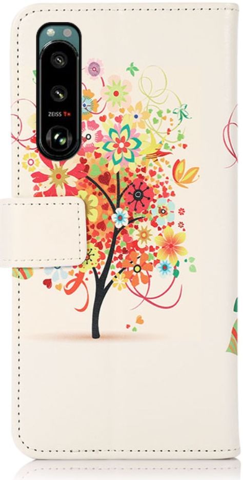 Sony Xperia 5 III Hoesje Wallet Book Case met Boom Print afbeelding 6