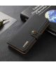 Sony Xperia 5 III Hoesje RFID Portemonnee Book Case Echt Leer Zwart
