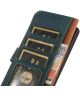 Sony Xperia 5 III Hoesje RFID Portemonnee Book Case Echt Leer Groen