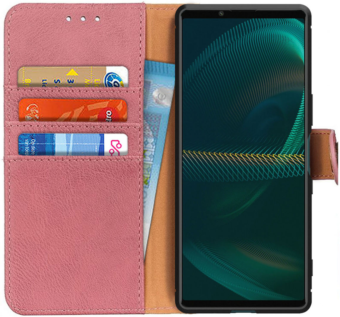 KHAZNEH Sony Xperia 5 III Hoesje Portemonnee Book Case Kunstleer Roze afbeelding 1