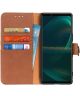 KHAZNEH Sony Xperia 5 III Hoesje Portemonnee Book Case Kunstleer Bruin