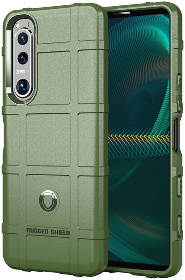 Sony Xperia 5 III Hoesje Shock Proof Rugged Shield Back Cover Groen afbeelding 1