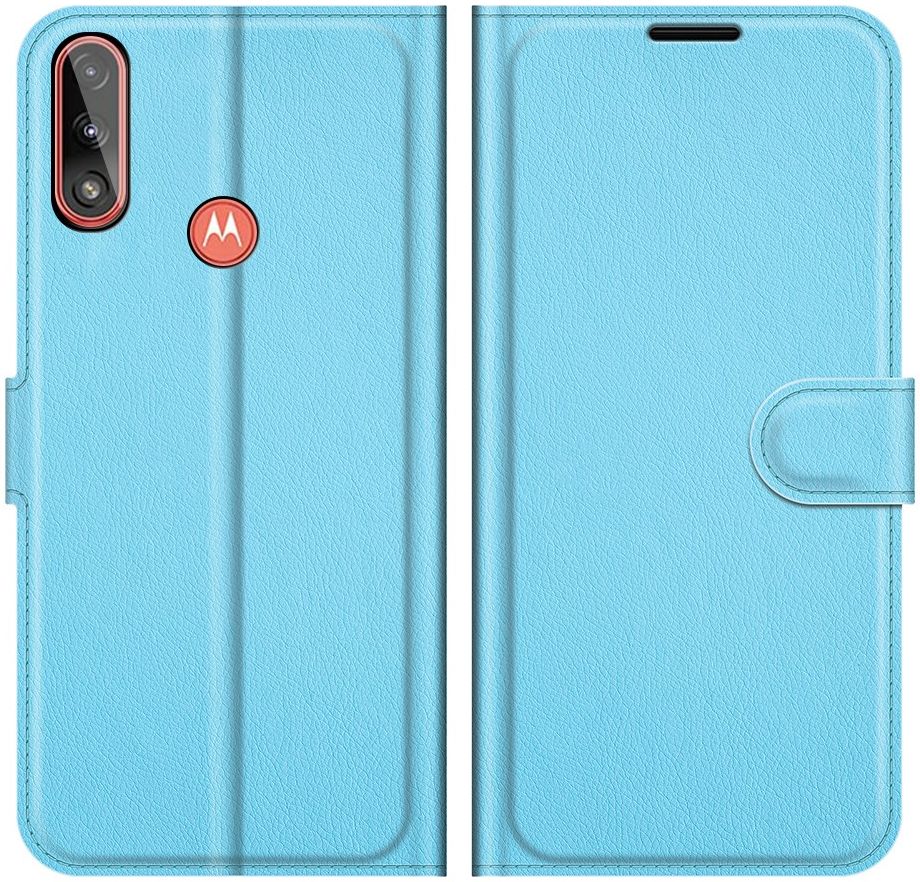Motorola Moto E7(i) Power Hoesje Wallet Book Case Kunstleer Blauw afbeelding 1