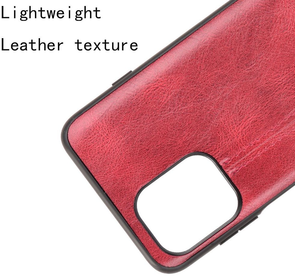 Motorola Moto G100 Hoesje TPU Leren Litichi Textuur Back Cover Rood afbeelding 4