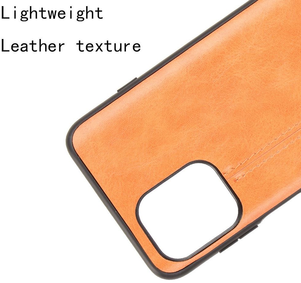 Motorola Moto G100 Hoesje TPU Leren Litichi Textuur Back Cover Geel afbeelding 4