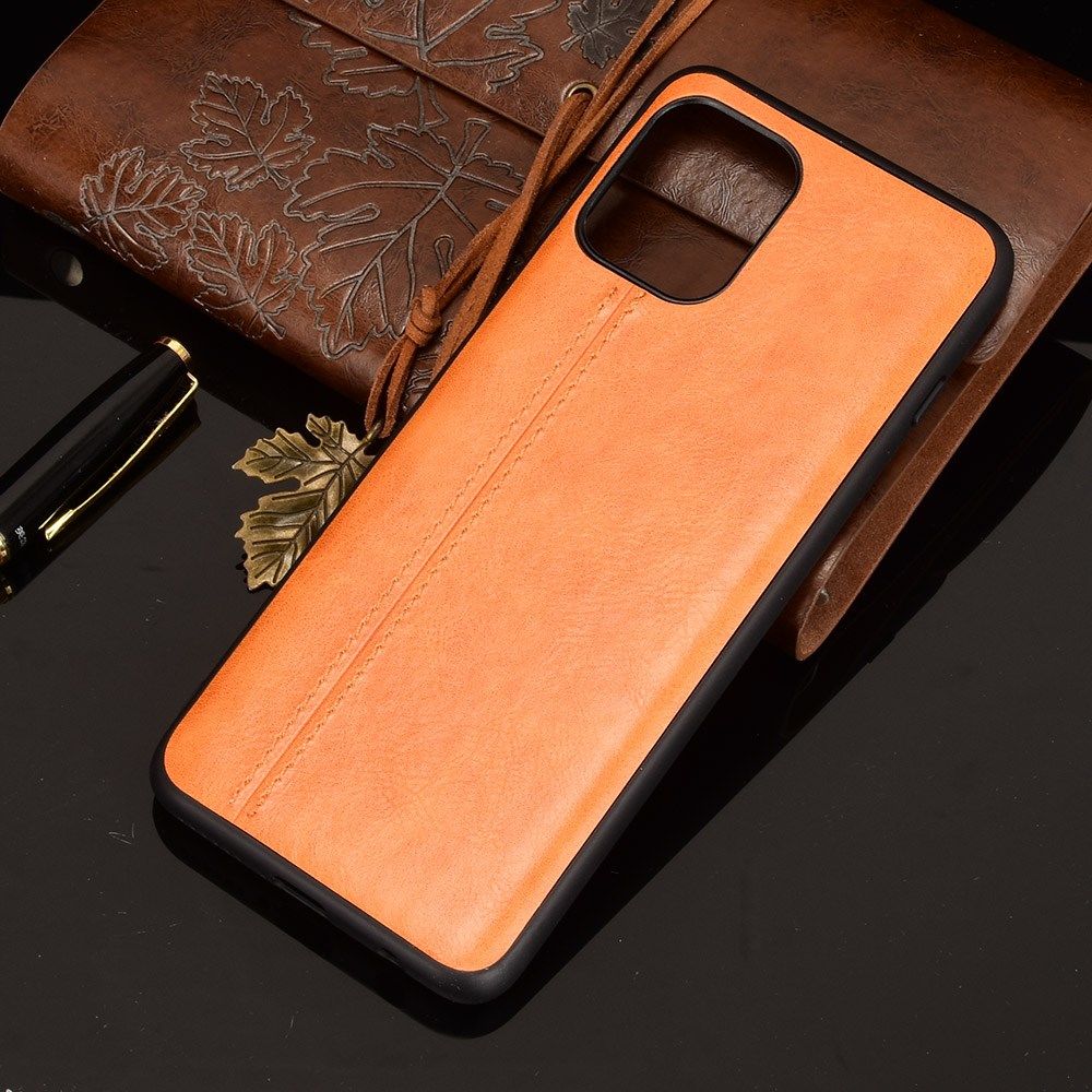 Motorola Moto G100 Hoesje TPU Leren Litichi Textuur Back Cover Geel afbeelding 6