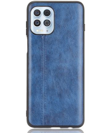 Motorola Moto G100 Hoesje TPU Leren Litichi Textuur Back Cover Blauw Hoesjes