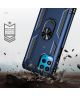 Motorola Edge Moto G100 Hybride Hoesje met Kickstand Blauw