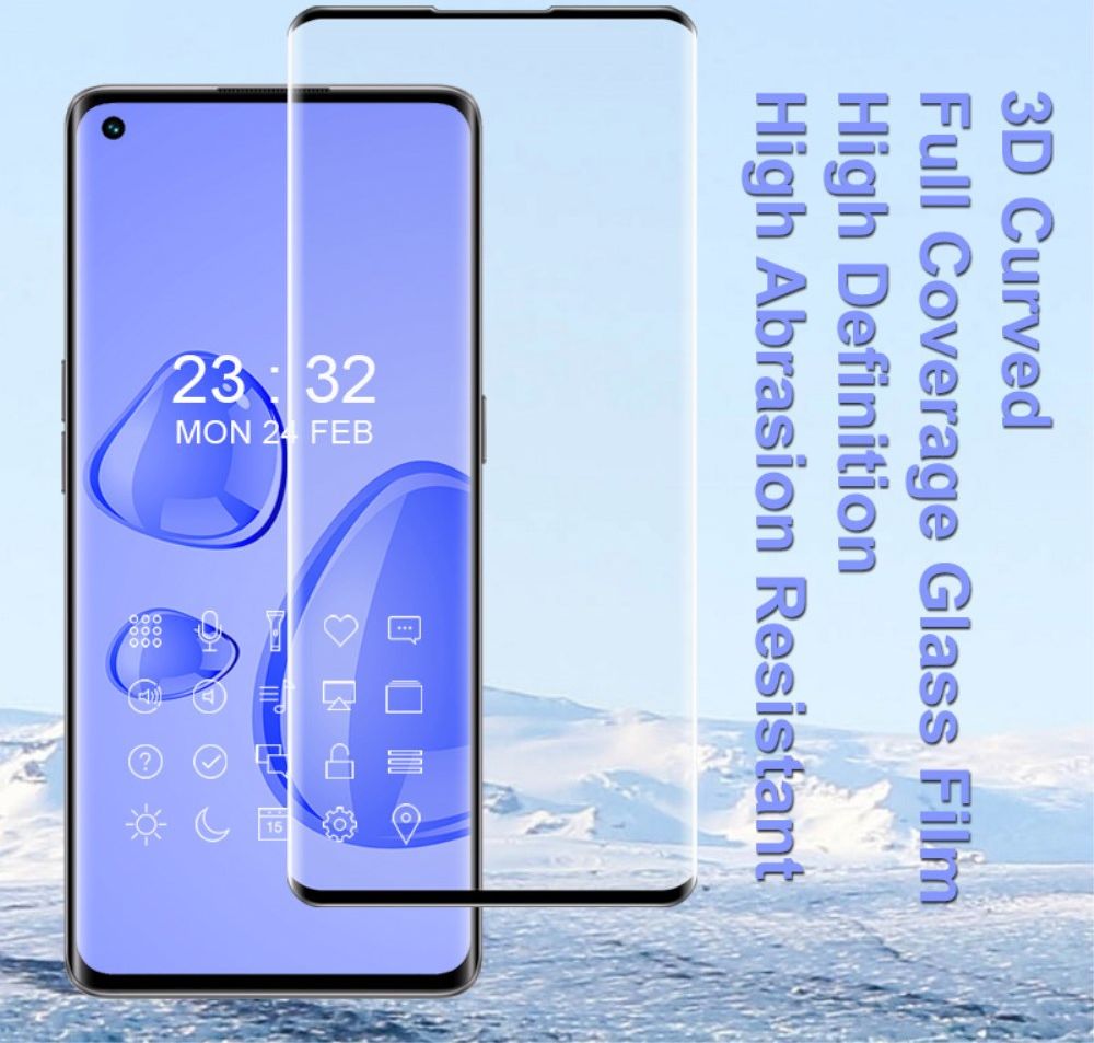 IMAK Oppo Find X3 Neo / Reno 6 Pro 3D Curved Full Cover Tempered Glass afbeelding 3