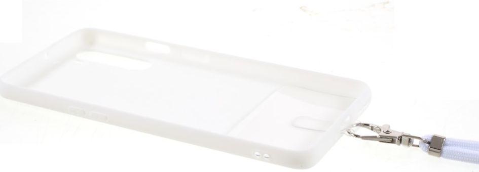 OnePlus Nord Hoesje met Koord Back Cover Keycord Wit afbeelding 2