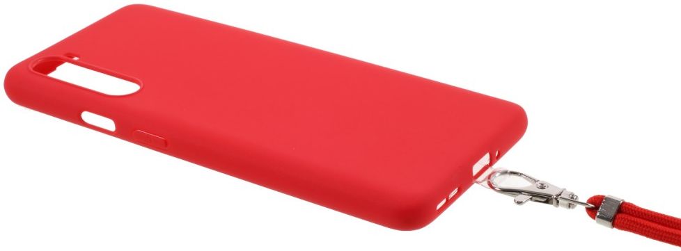 OnePlus Nord Hoesje met Koord Back Cover Keycord Rood afbeelding 2