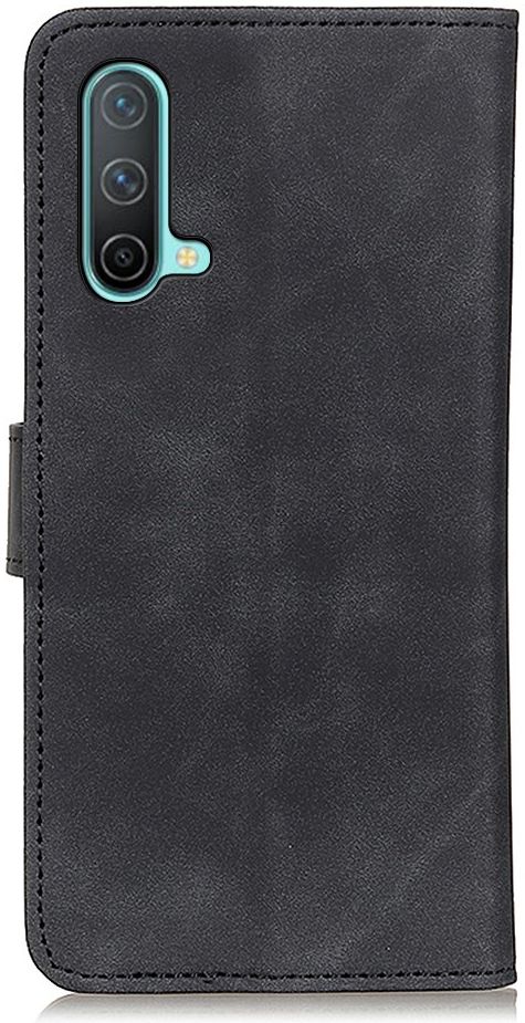 KHAZNEH OnePlus Nord CE 5G Hoesje Retro Wallet Book Case Zwart afbeelding 4