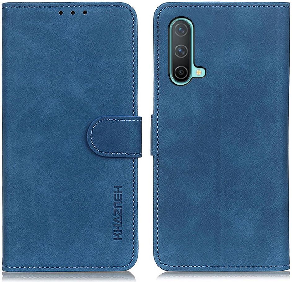 KHAZNEH OnePlus Nord CE 5G Hoesje Retro Wallet Book Case Blauw afbeelding 2