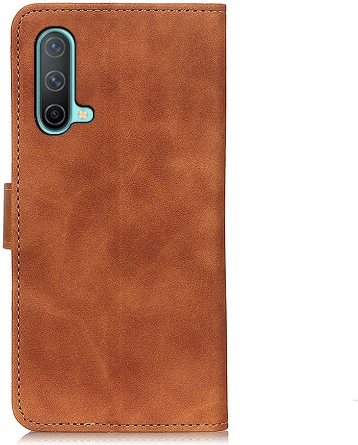 KHAZNEH OnePlus Nord CE 5G Hoesje Retro Wallet Book Case Bruin afbeelding 4