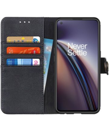 KHAZNEH OnePlus Nord CE 5G Hoesje Portemonnee Bookcase Zwart Hoesjes