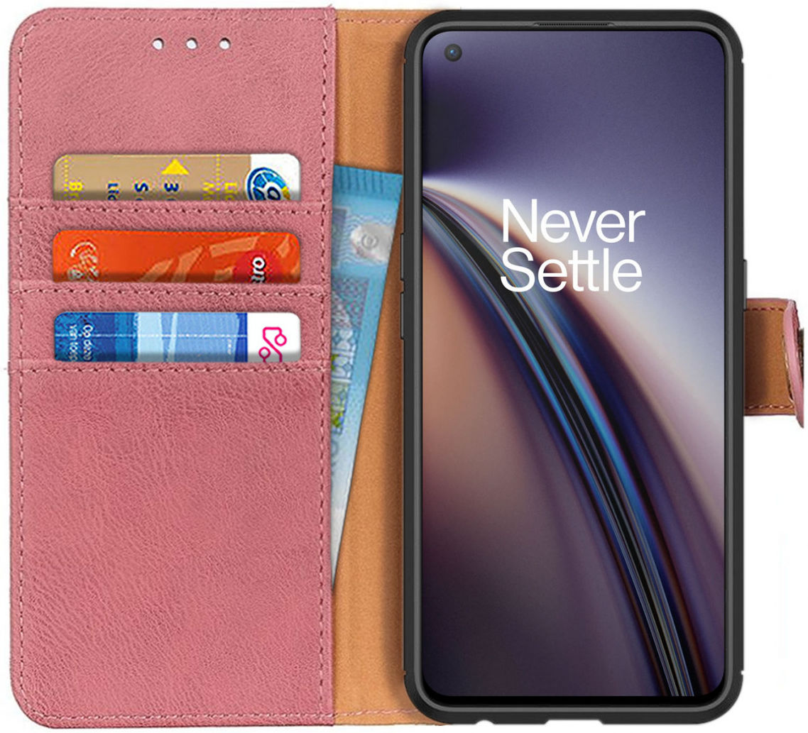 KHAZNEH OnePlus Nord CE 5G Hoesje Portemonnee Book Case Roze afbeelding 1