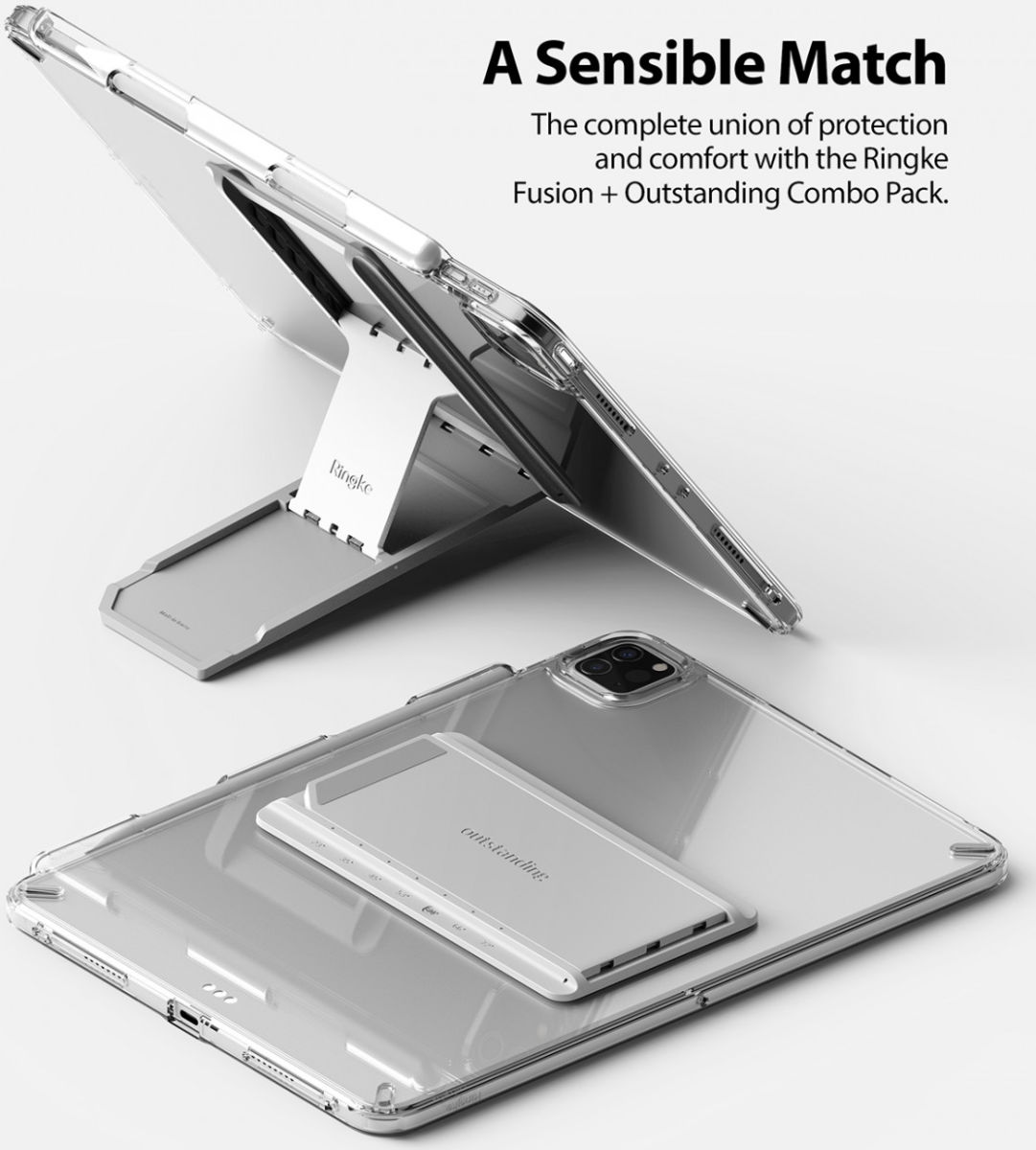 Ringke Fusion iPad Air 2020 / 2022 Hoes + Outstanding Zwart afbeelding 9