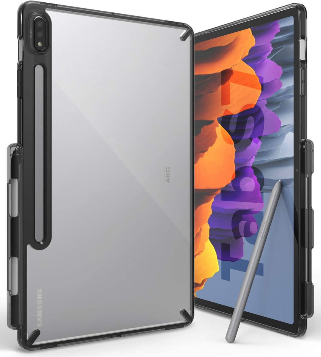 Ringke Fusion Samsung Galaxy Tab S7 Hoes + Outstanding Smoke Black afbeelding 1
