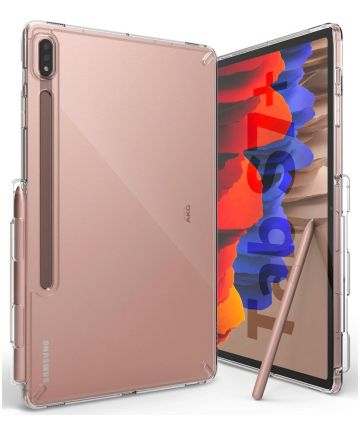Ringke Fusion Samsung Galaxy Tab S7+ Hoes + Outstanding Transparant Hoesjes