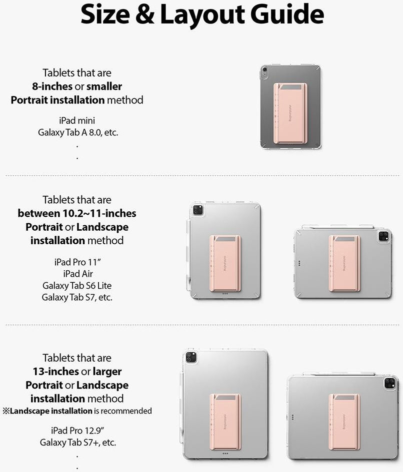 Ringke Opplakbare Tablet Standaard Paars afbeelding 10