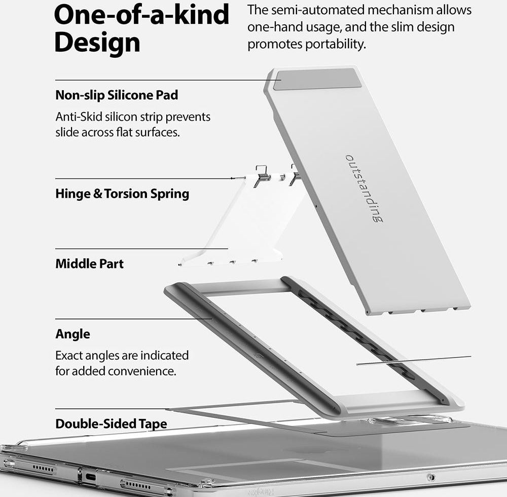 Ringke Opplakbare Tablet Standaard Paars afbeelding 4