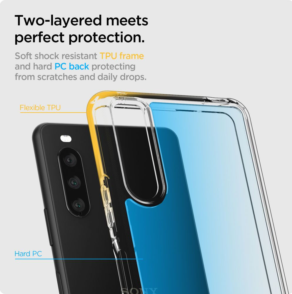Spigen Ultra Hybrid Sony Xperia 10 III Hoesje Back Cover Transparant afbeelding 4