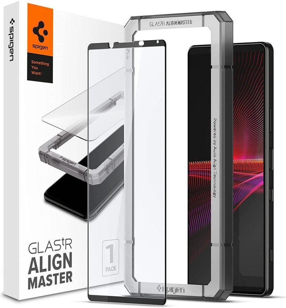 Spigen Sony Xperia 1 III Tempered Glass Screenprotector AlignMaster afbeelding 1