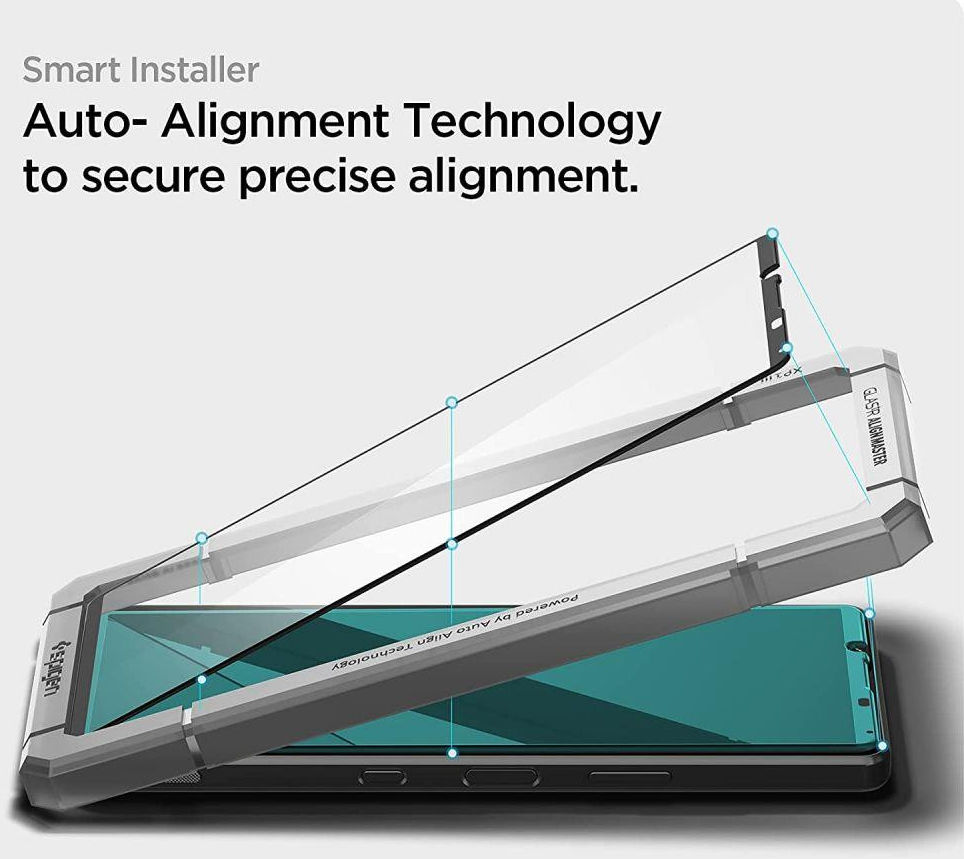 Spigen Sony Xperia 1 III Tempered Glass Screenprotector AlignMaster afbeelding 3