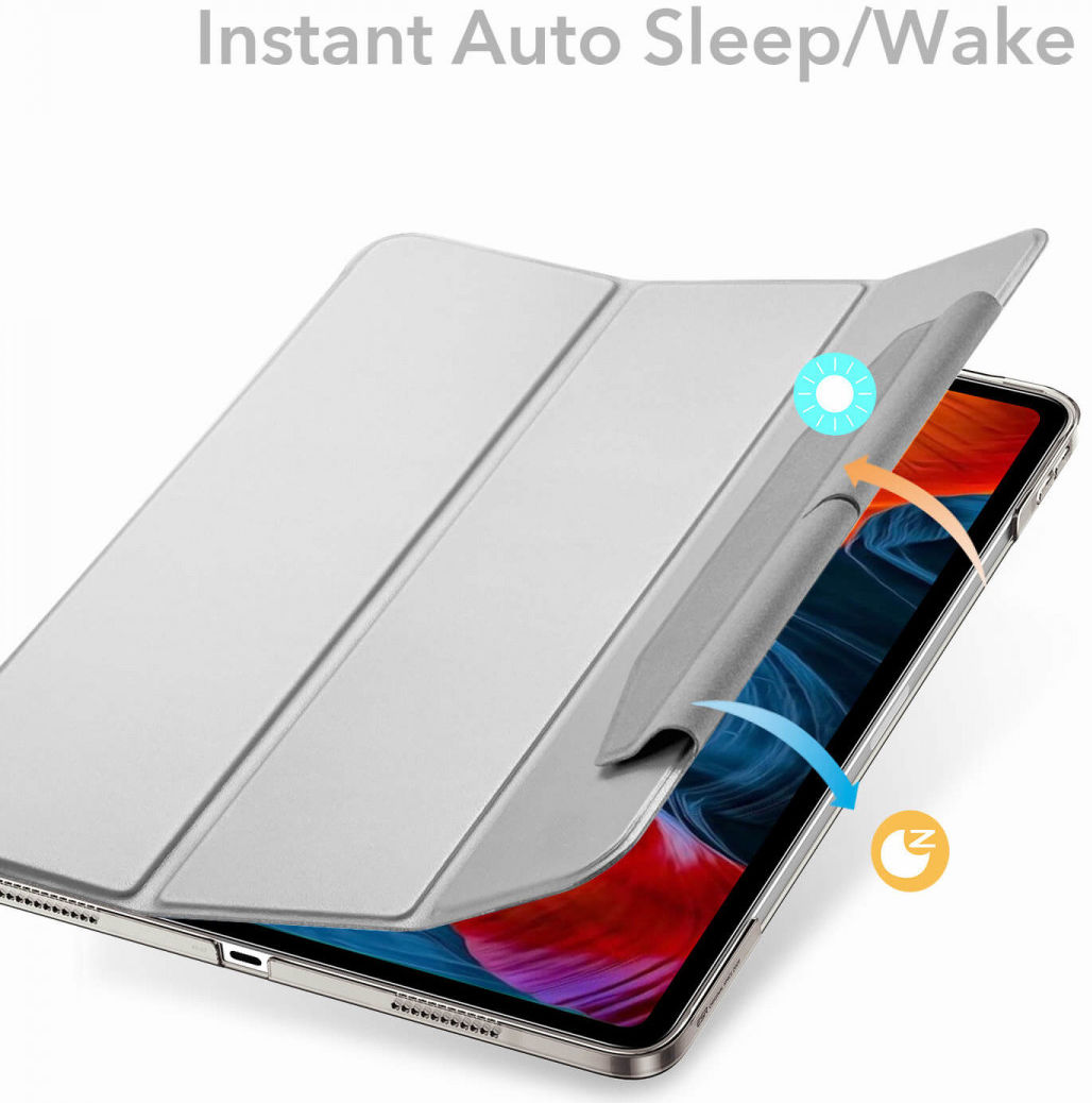 ESR Ascend Apple iPad Pro 12.9 2021 Hoes Tri-Fold Book Case Grijs afbeelding 4