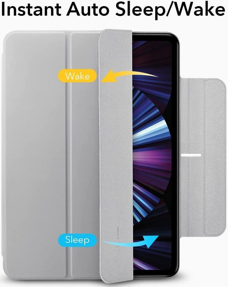 ESR Rebound Slim Apple iPad Pro 11 (2020/2021) Hoes Tri-Fold Zilver afbeelding 6