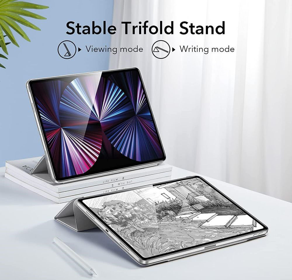 ESR Rebound Slim Apple iPad Pro 11 (2020/2021) Hoes Tri-Fold Zilver afbeelding 9