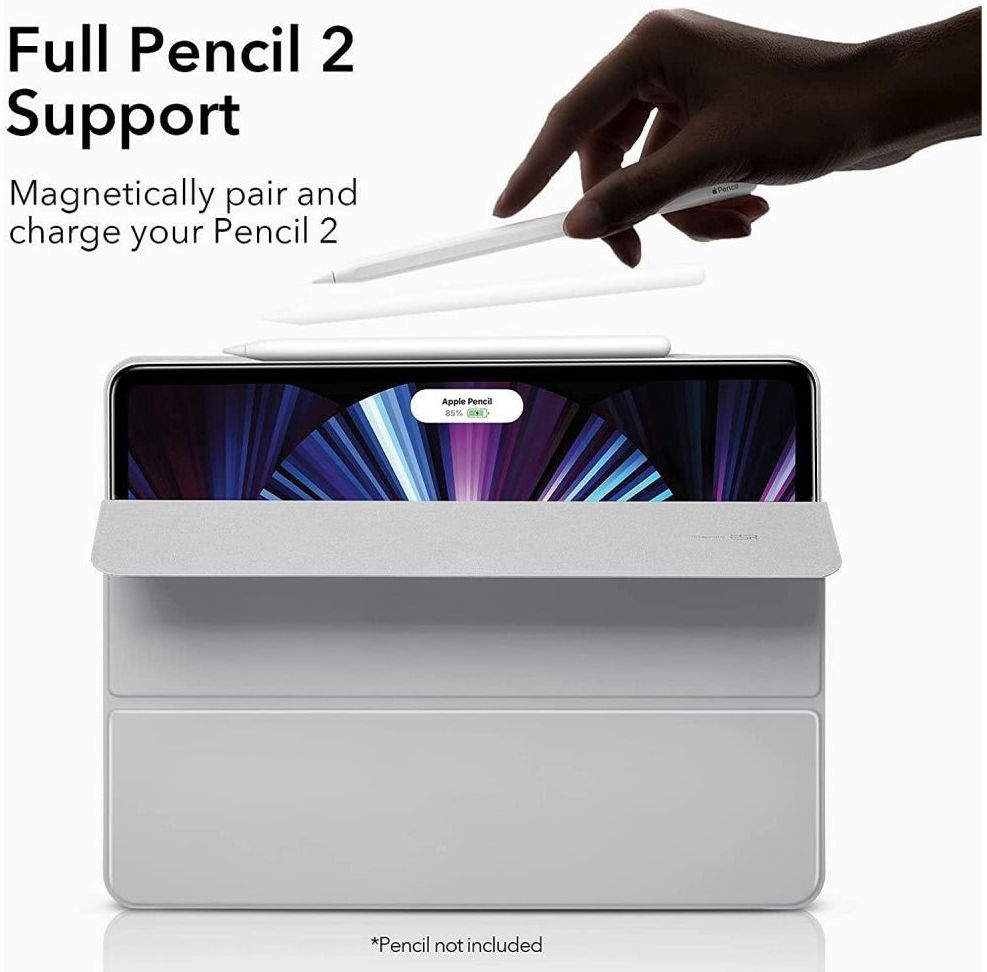 ESR Rebound Slim Apple iPad Pro 11 (2020/2021) Hoes Tri-Fold Zilver afbeelding 2