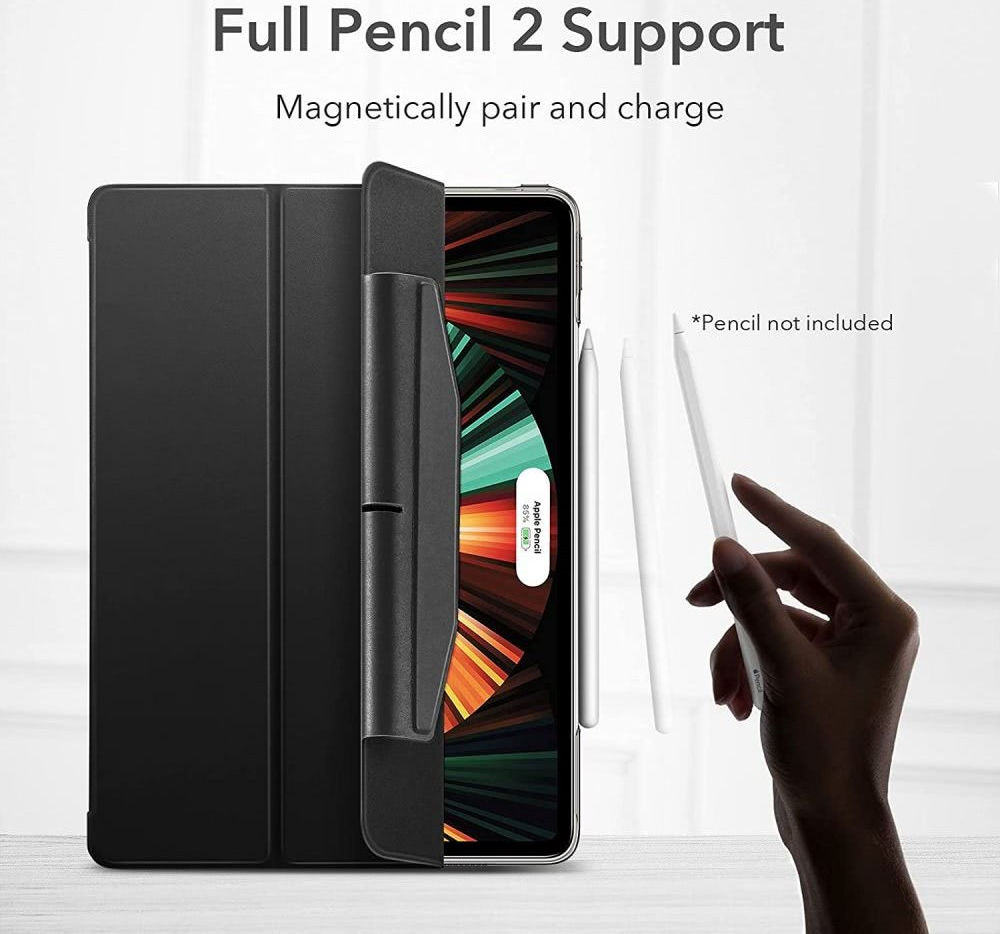 ESR Ascend Apple iPad Pro 12.9 2021 Hoes Tri-Fold Book Case Zwart afbeelding 3