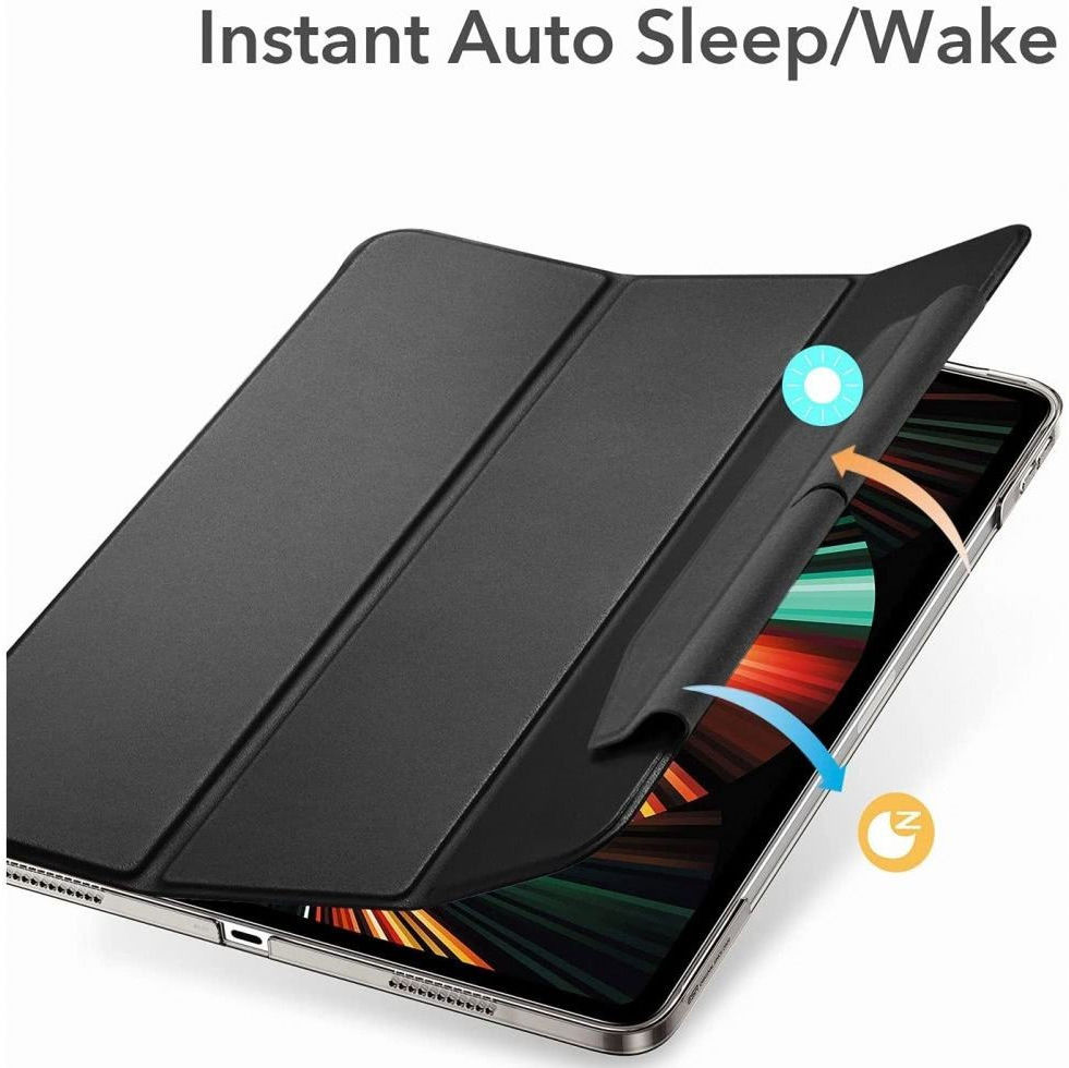 ESR Ascend Apple iPad Pro 12.9 2021 Hoes Tri-Fold Book Case Zwart afbeelding 5