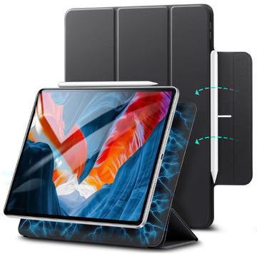 ESR Rebound Slim Apple iPad Pro 12.9 2020 / 2021 Hoes Tri-Fold Zwart afbeelding 1