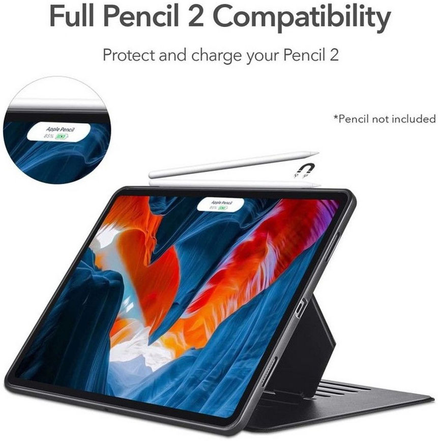 ESR Sentry Stand Cover Apple iPad Pro 12.9 (2021) Hoes Zwart GSMpunt.nl