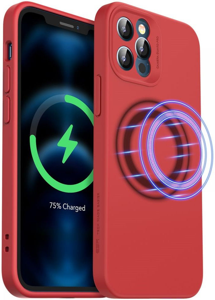 ESR Cloud Soft Apple iPhone 12 Pro Max Hoesje voor MagSafe Rood afbeelding 1