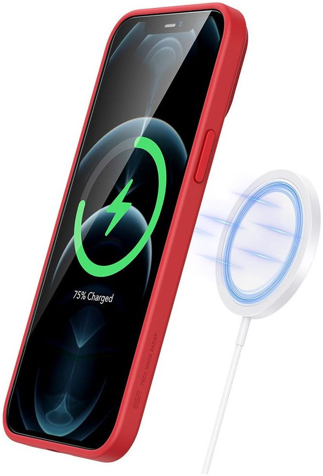 ESR Cloud Soft Apple iPhone 12 Pro Max Hoesje voor MagSafe Rood afbeelding 4