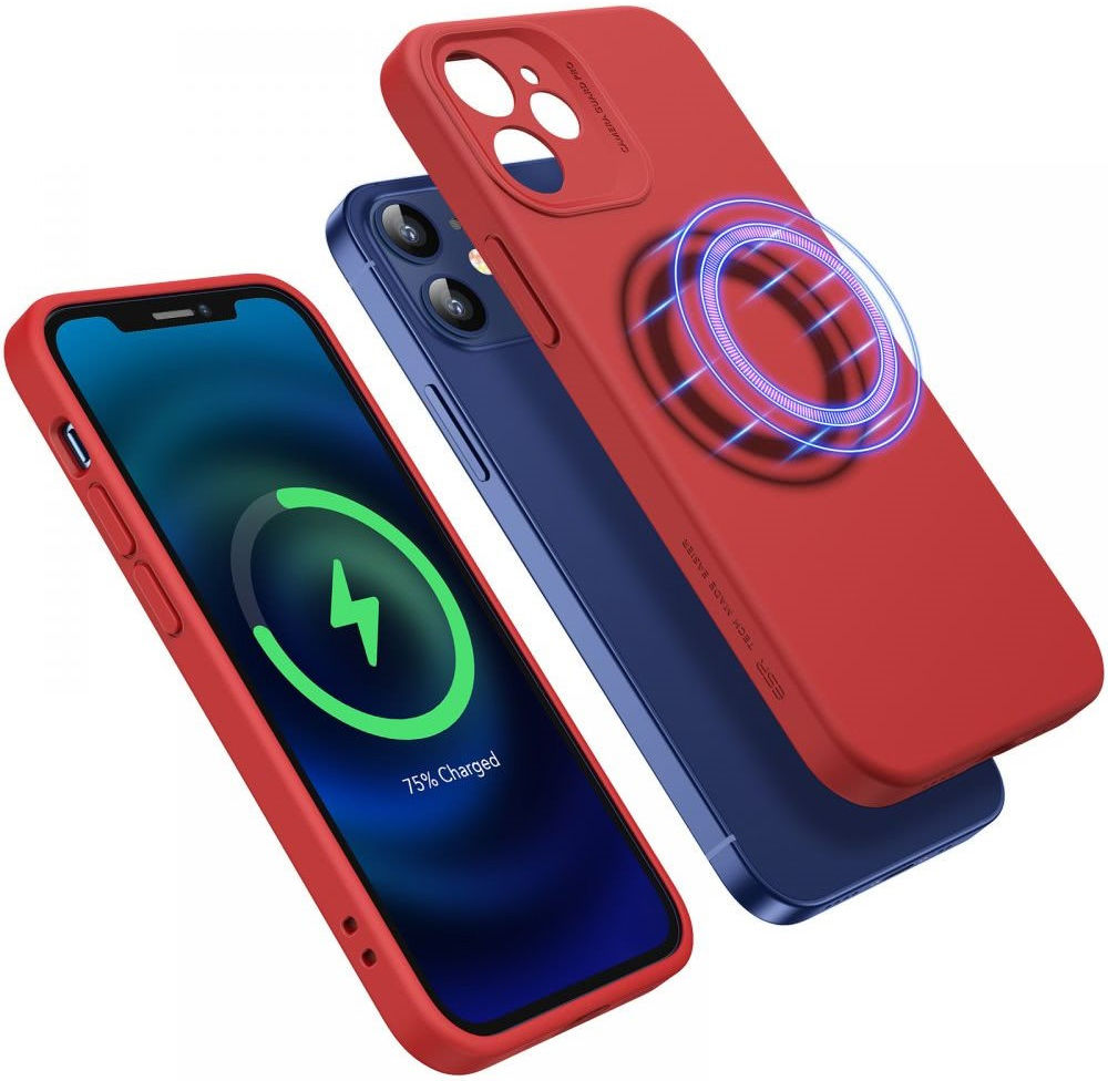 ESR Cloud Soft Apple iPhone 12 Hoesje voor MagSafe Rood afbeelding 2