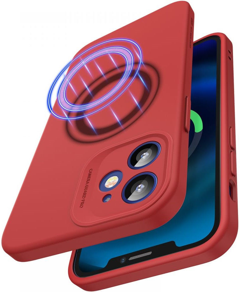 ESR Cloud Soft Apple iPhone 12 Hoesje voor MagSafe Rood afbeelding 3